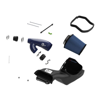 aFe - 2017-2025 Ford F-150 Track Series Blue Kevlar Carbon Fiber C/A Intake System w/Black Pro 5R Filter