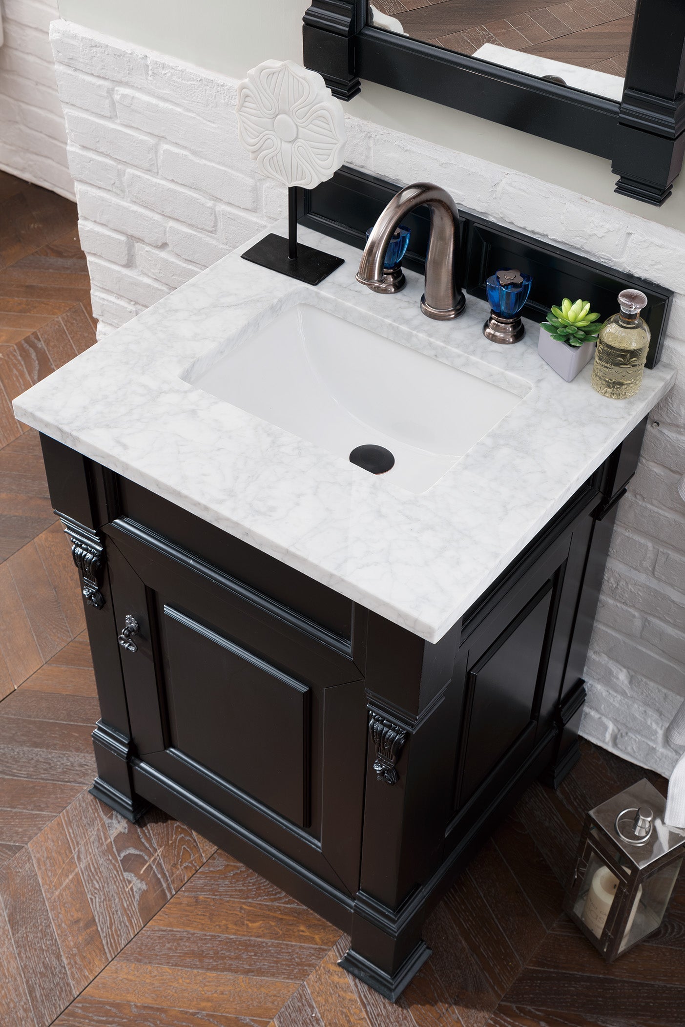 Brookfield 26" Single Vanity Cabinet, Antique Black