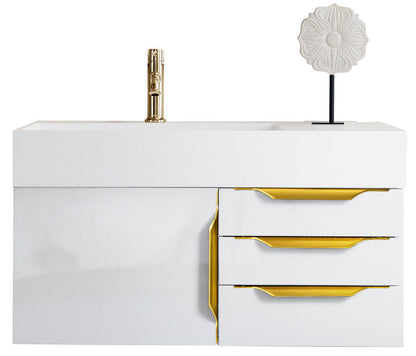 Columbia 36" Single Wall Mount Vanity Cabinet
