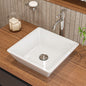 ALFI brand  ABC912 White 17" Square Above Mount Ceramic Sink