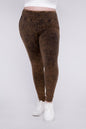 ZENANA Plus Mineral Washed Wide Waistband Yoga Leggings