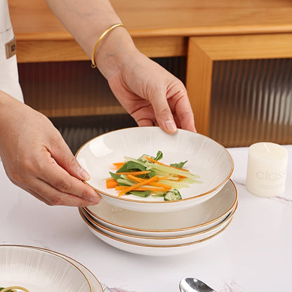 4Piece 8Inch Ceramic Dinner Plates Set  Elegant  Durable