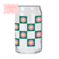 Oak Shore Collective LLC - Pink Checkered | Libbey Glass Beer Can Iced Coffee Glass