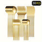 Luxurious 30Piece Gold Stainless Steel Cutlery Set