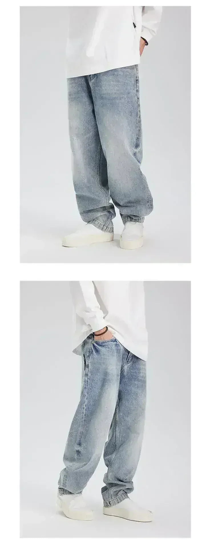 UrbanFade™ Retro Distressed Washed Jeans