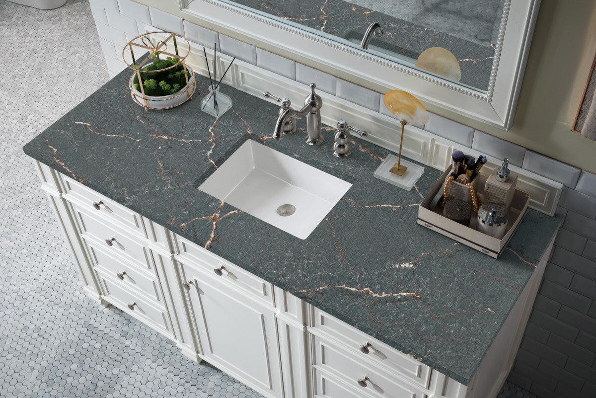 Bristol 60" Single Vanity Cabinet, Bright White