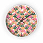 2882Time™ Retro Pink Flamingo Geometric Clock