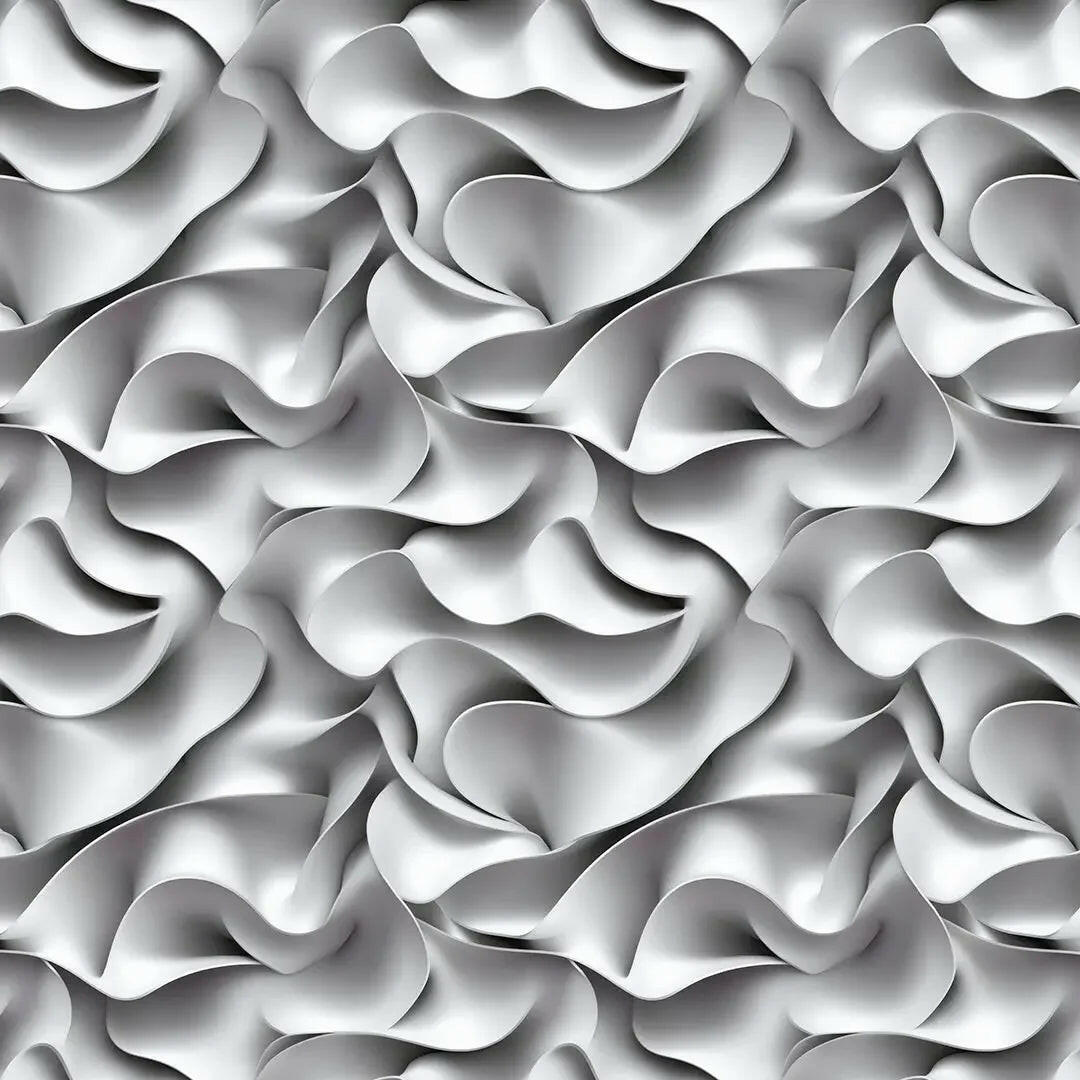 White Silk Flow Wallpaper