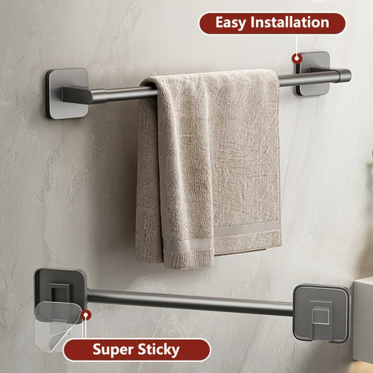 MRSINE Durable Adhesive Towel Bar  SpaceSaving Wall Mount
