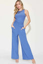 Ribbed Tank and Pants Set with Wide Leg Style