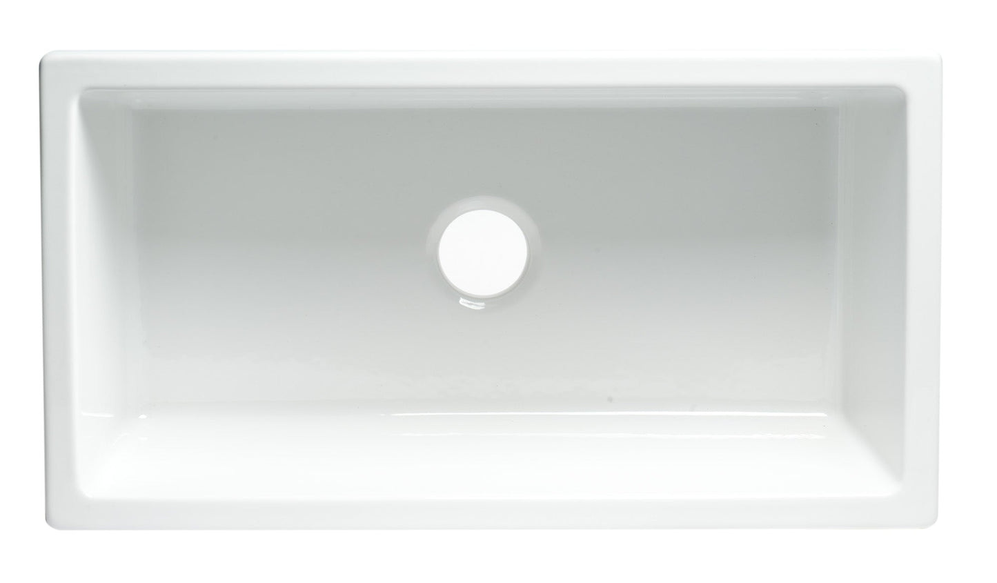 ALFI brand AB3318HS 33" x 18" Reversible Fluted / Smooth Fireclay Farm Sink