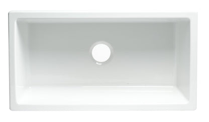 ALFI brand AB3318HS 33" x 18" Reversible Fluted / Smooth Fireclay Farm Sink