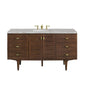 Amberly 60" Single Vanity Cabinet, Mid-Century Walnut