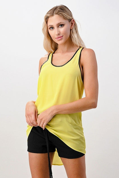 Scoop Neck Tank Top with Contrast Trim | Apparel | Kitchen + Metal