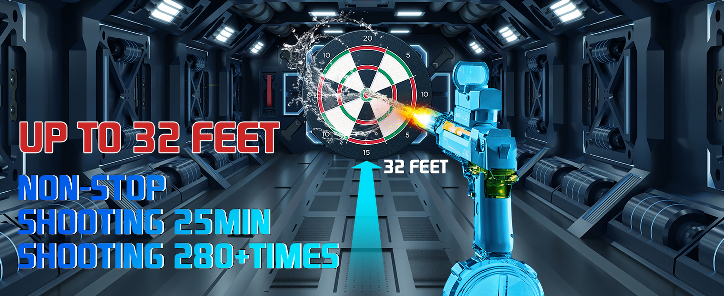 Desert Eagle Electric Water Gun with Silencer and Light High Speed, Long Range Squirt Gun for Kids & Adults