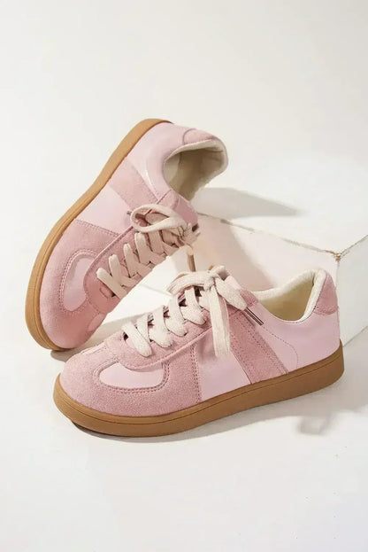 Dusk Blue Suede Sneakers - Two-Tone Lace-Ups - Wholesale Comfort Shoes