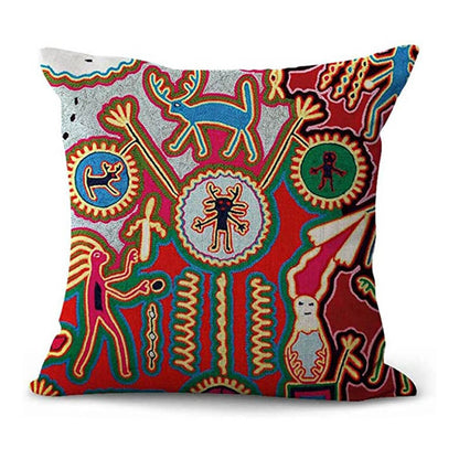 Mexican Style Cotton And Linen Pillowcase