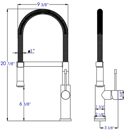 ALFI brand  AB2015 Brushed Gooseneck Single Hole Faucet