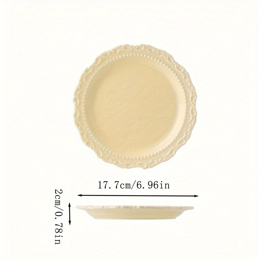 7Inch Vintage French Ceramic Plate Steak Pasta  More