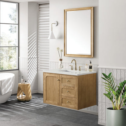 Laurent 36" Single Vanity Cabinet, Light Natural Oak
