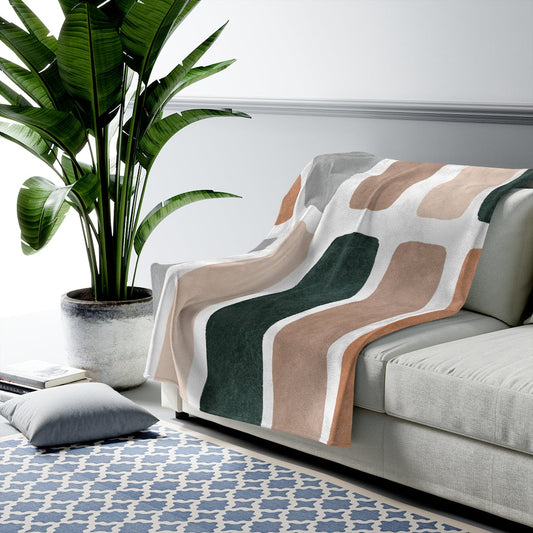 Abstract Bars Blanket Plush Throw | Kitchen + Metal