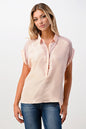 Rolled Sleeve Button-Up Satin Blouse | Apparel | Kitchen + Metal