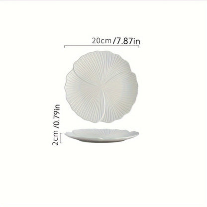 Premium White Ceramic Dinner Plates for Gourmet Dining