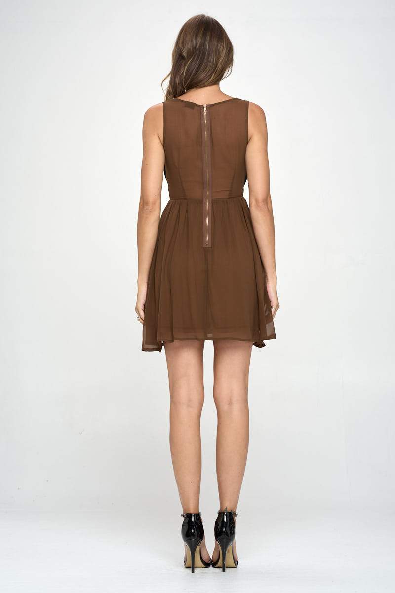 Women's Sleeveless Laser-Cut Fit and Flare Dress | Apparel | Kitchen + Metal