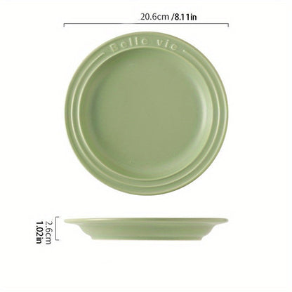 Nordic Style Ceramic Salad Plate  Versatile Tableware Essential