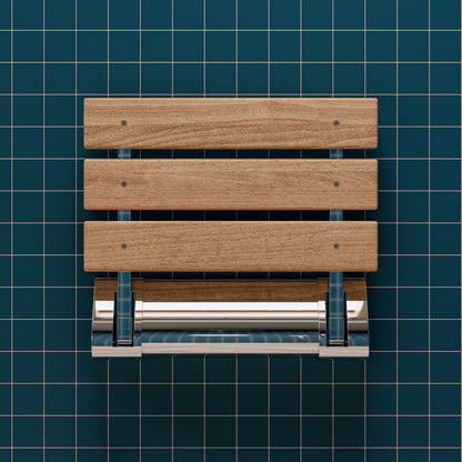 ALFI brand ABS14 14" Folding Teak Wood Shower Seat Bench