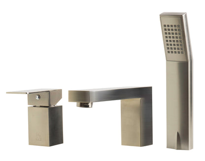 ALFI brand AB2322 3 Hole Deck Mounted Tub Filler with Hand Held