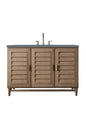 Portland 48" Single Vanity Cabinet, Whitewashed Walnut
