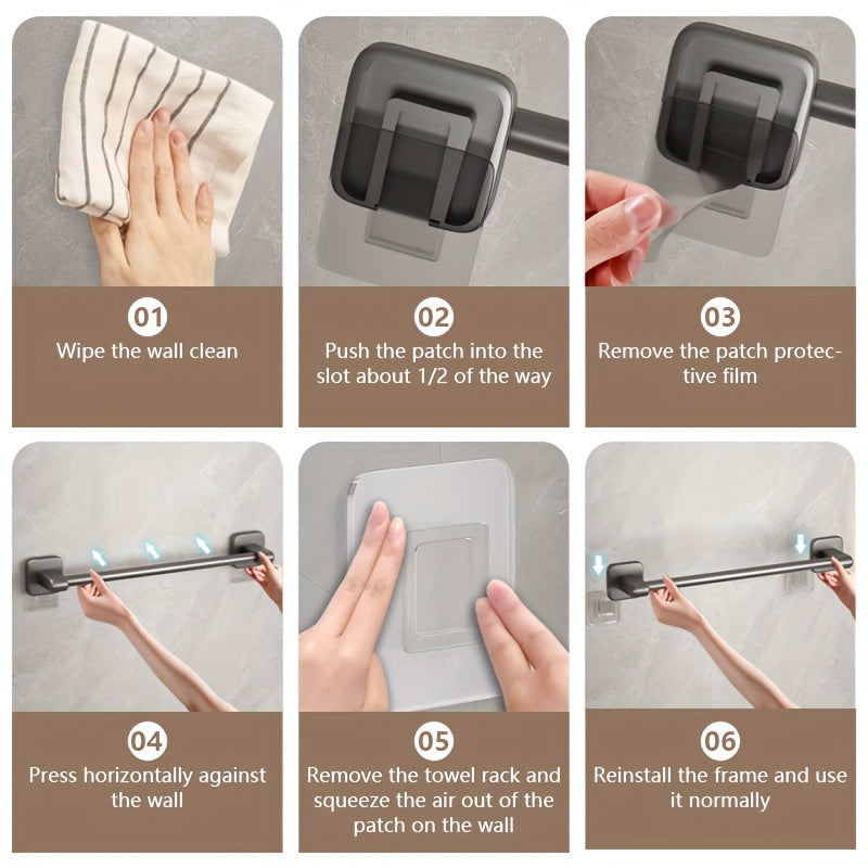 Sleek SelfAdhesive Towel Bar Rustproof  SpaceSaving