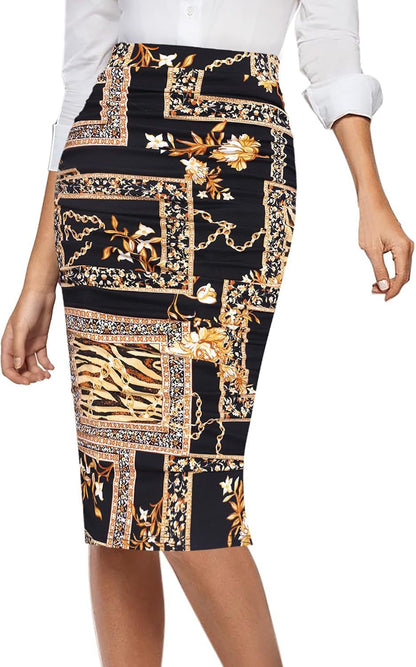 Sexy Leopard Print High Waist Skirt - Sheath Design