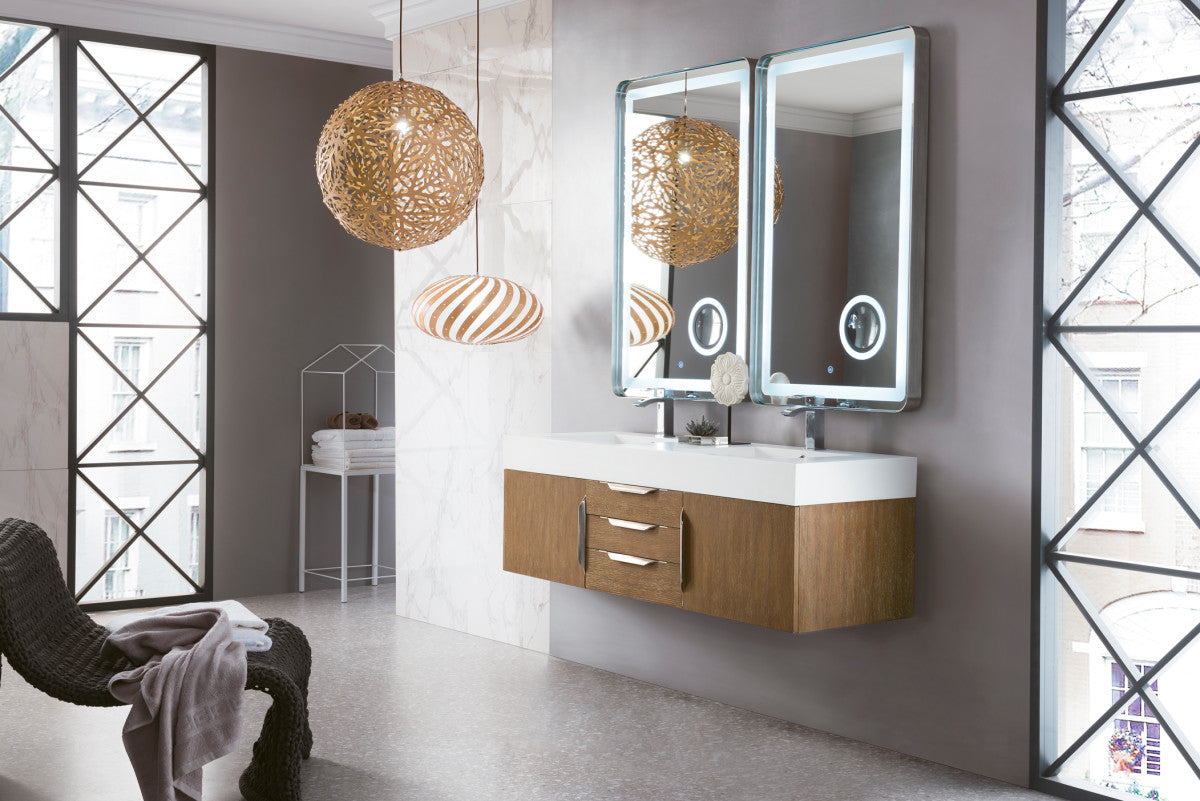 Columbia 59" Double Wall Mount Vanity Cabinet