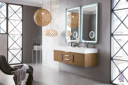 Columbia 59" Double Wall Mount Vanity Cabinet