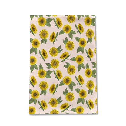 Sunflower Watercolor Tea Towel