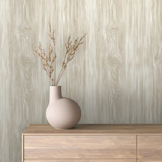 Whitewashed Whisper Wood Wallpaper