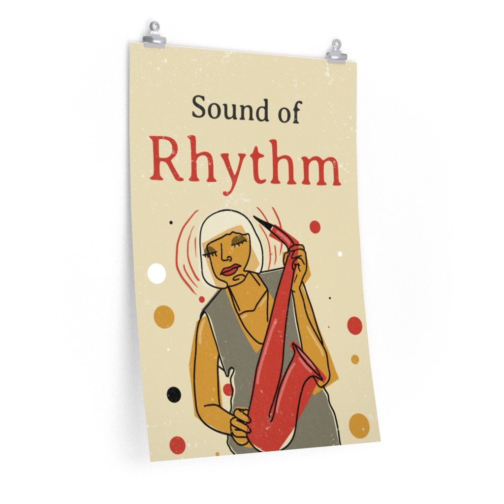 Sound of Rhythm Vintage Jazz Poster | Home Decor | Kitchen + Metal
