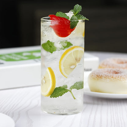 6pcs Borosilicate Glass Drinking Cups Set, 250/400ml Clear Highball