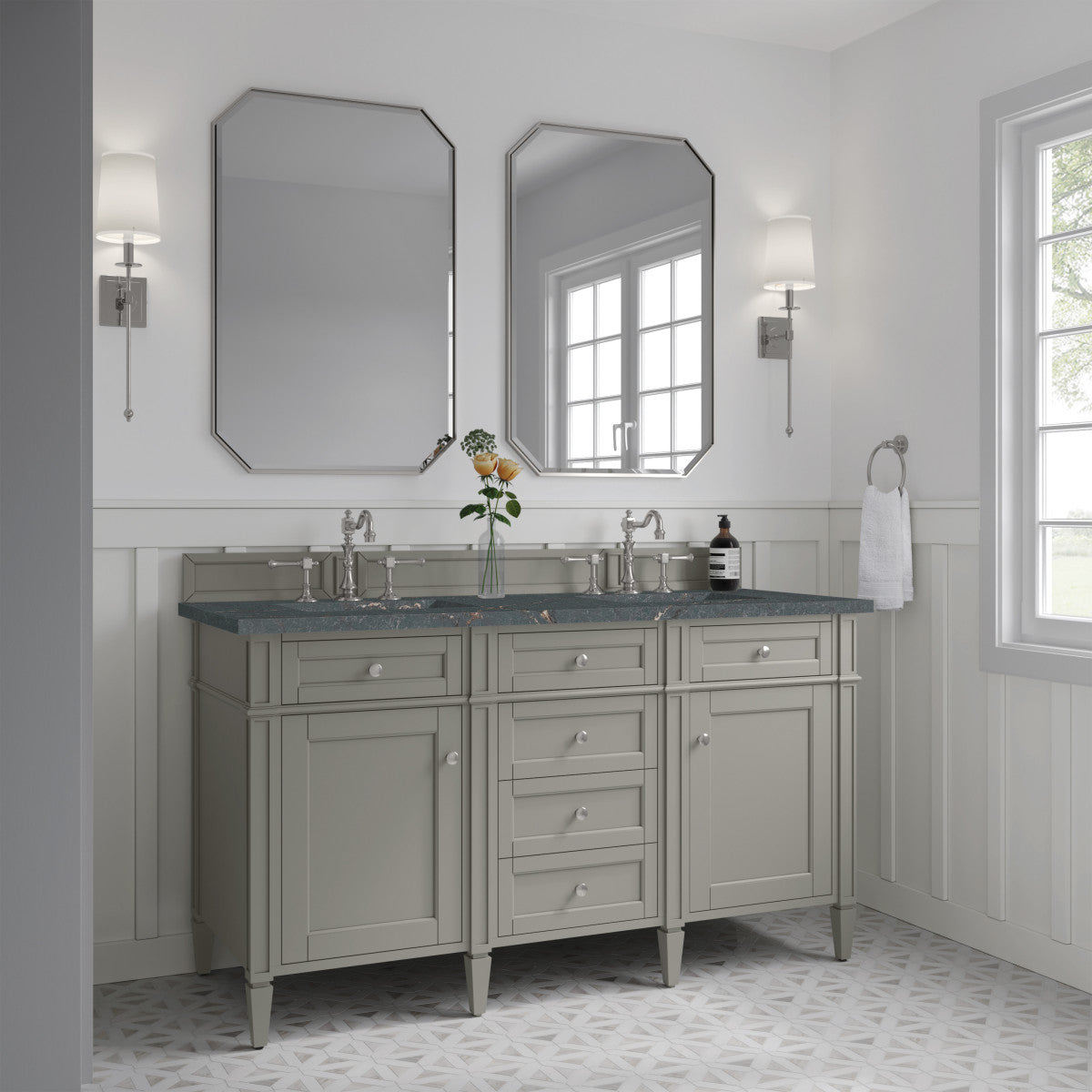 Brittany 60" Double Vanity Cabinet