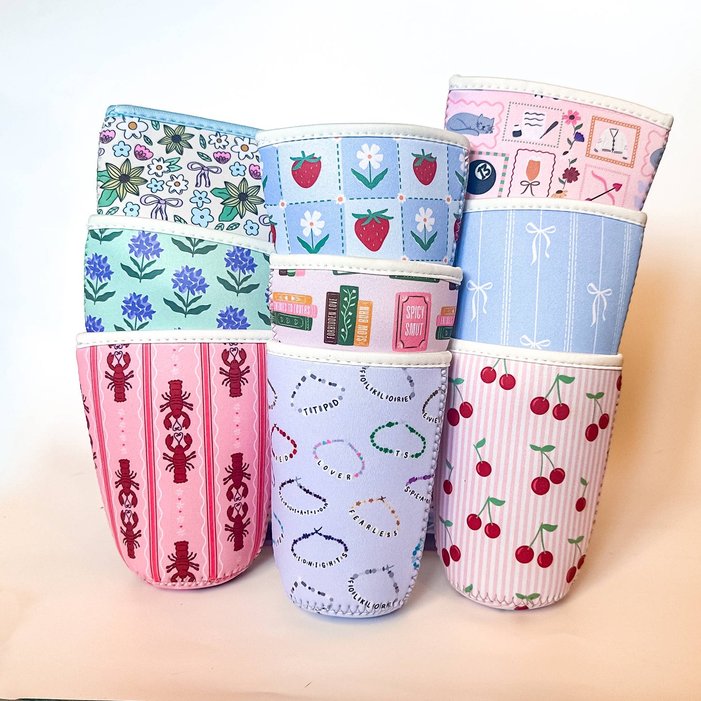 Oak Shore Collective LLC - Floral Bows | Iced Coffee Sleeve