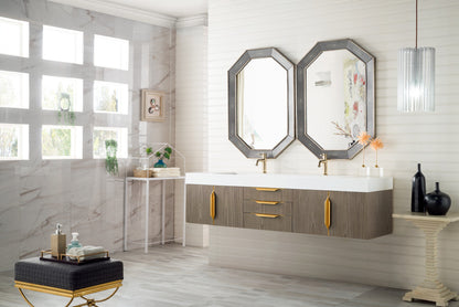 Columbia 72" Double Wall Mount Vanity Cabinet