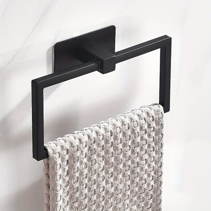 Elegant PunchFree Square Gold Towel Rack