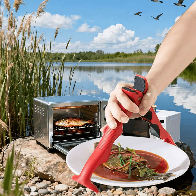 3-in-1 Anti-Scald Kitchen Clip – Multifunction Heat-Resistant Food Tong & Lid Lifter Tool