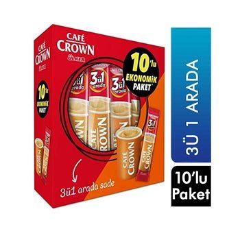 Cafe Crown Instant Coffee Packets - 2in1 Blend, 10 Packets of 11g Each