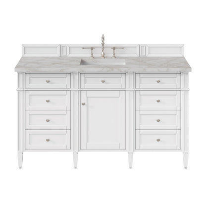 Brittany 60" Single Vanity in Bright White
