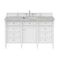 Brittany 60" Single Vanity in Bright White