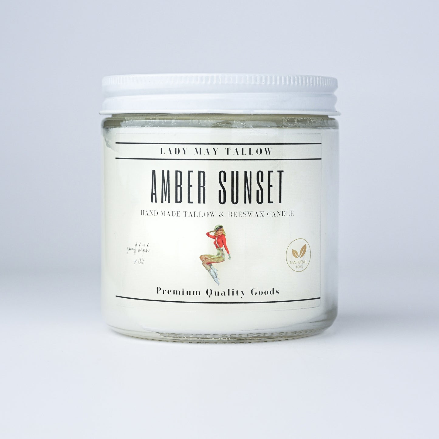 Amber Sunset Tallow + Beeswax Candle
