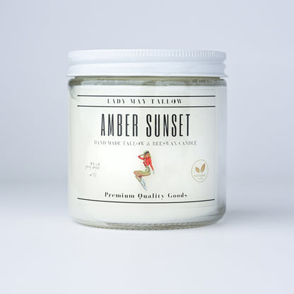 Amber Sunset Tallow + Beeswax Candle